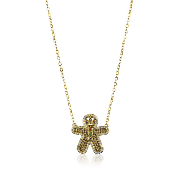 noir jewelry Gingerbread Man Necklace
