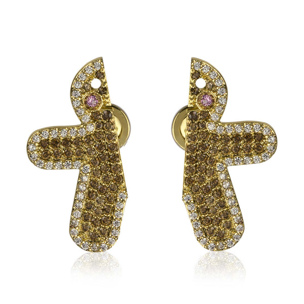 noir jewelry Gingerbread Man Post Earrings