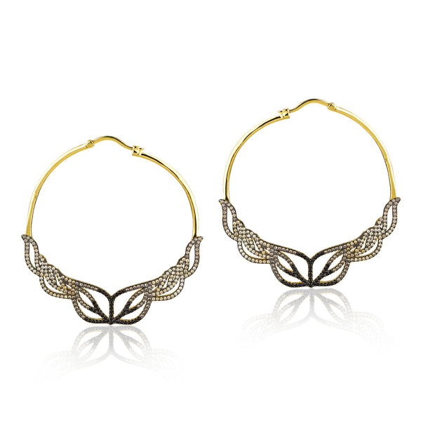 noir jewelry GLOWING HOOP EARRINGS