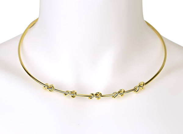 noir jewelry GOLD PLATED MOOR CHOKER NECKLACE