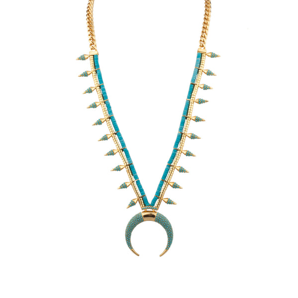 noir jewelry Golden Moon Necklace