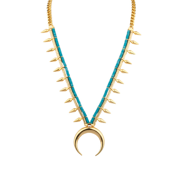 noir jewelry Golden Moon Necklace