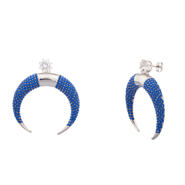 noir jewelry Growing Crescent Earrings