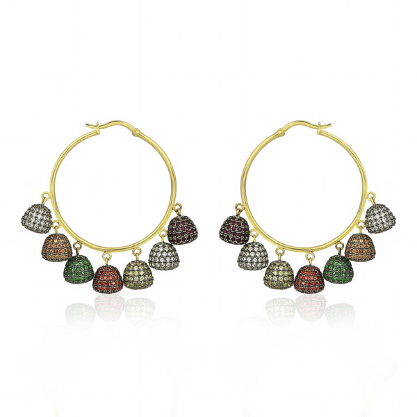 noir jewelry Gumdrop Hoop Earrings