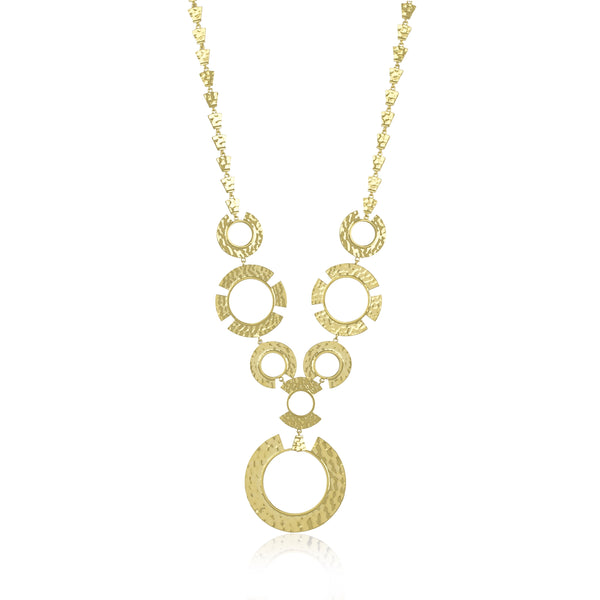 noir jewelry Hammered Tiered Necklace