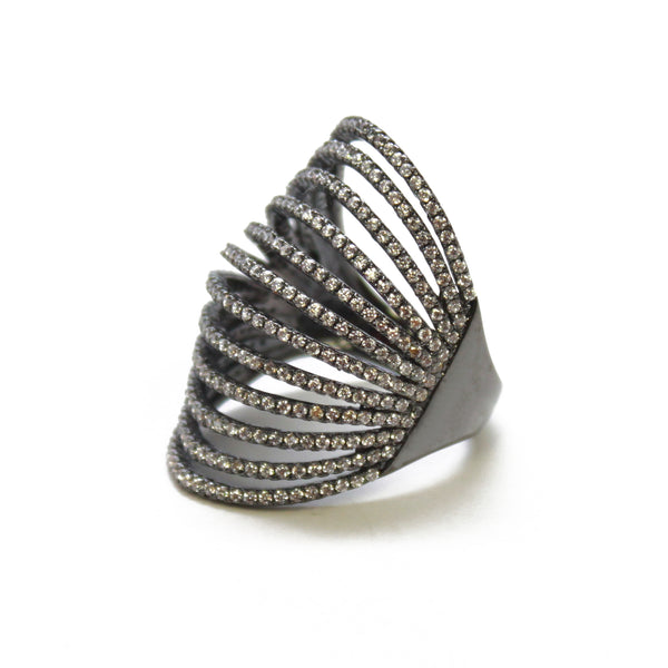 noir jewelry Helinda Wave Ring