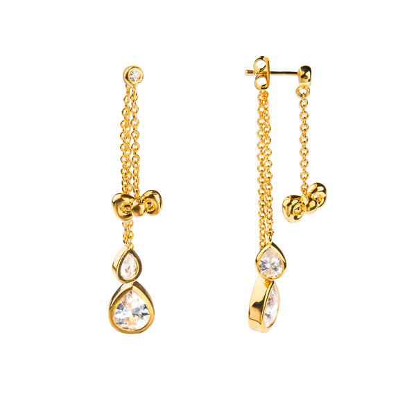 noir jewelry Hello Kitty Bow Drop Earring