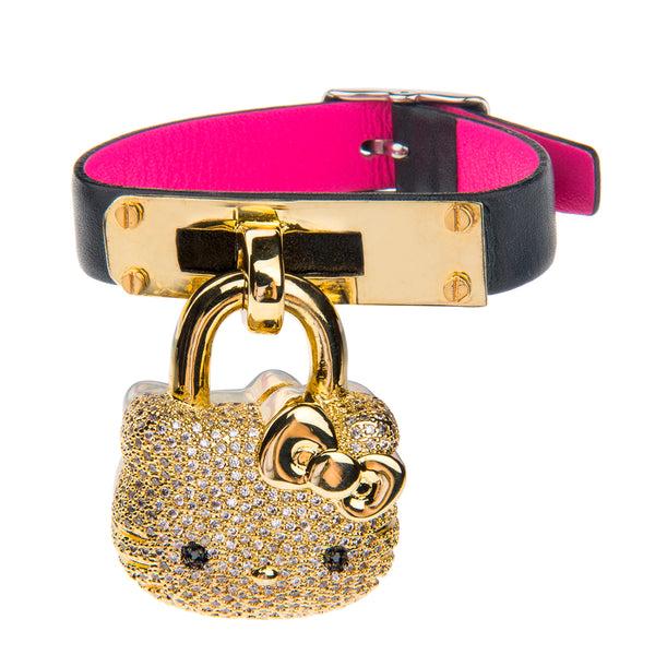 noir jewelry Hello Kitty Leather Bracelet