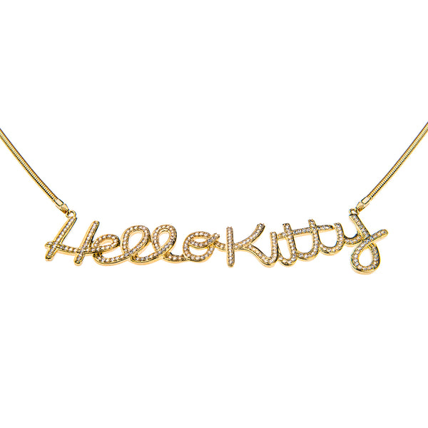 noir jewelry Hello Kitty Logo Necklace