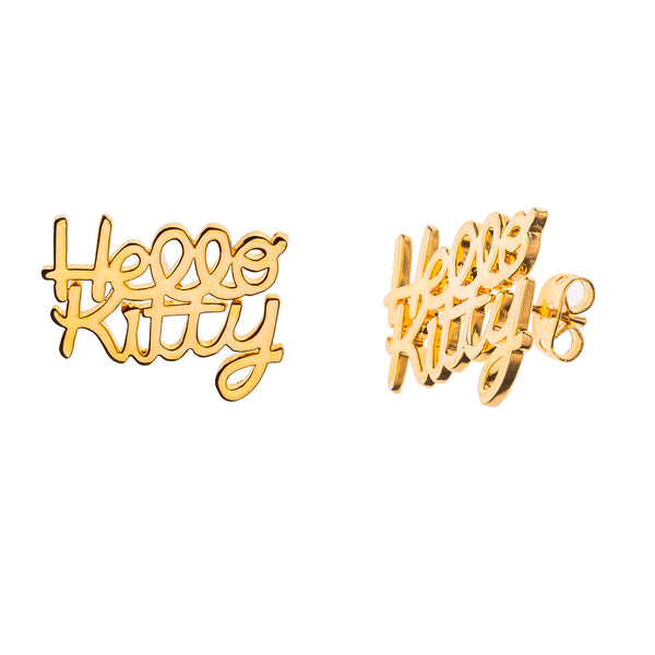 noir jewelry Hello Kitty Logo Stud Earrings