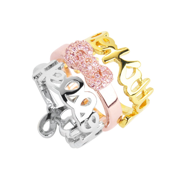 noir jewelry Hello Kitty Stackable Ring Set