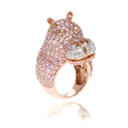 noir jewelry Holly the Hippopotamus Ring