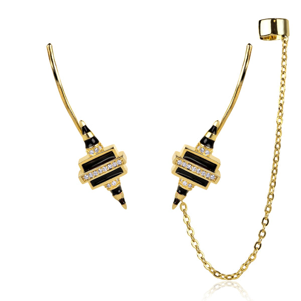 noir jewelry Honeybee Earrings