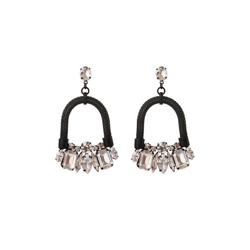 noir jewelry Horseshoe Drop Nightfall Earrings