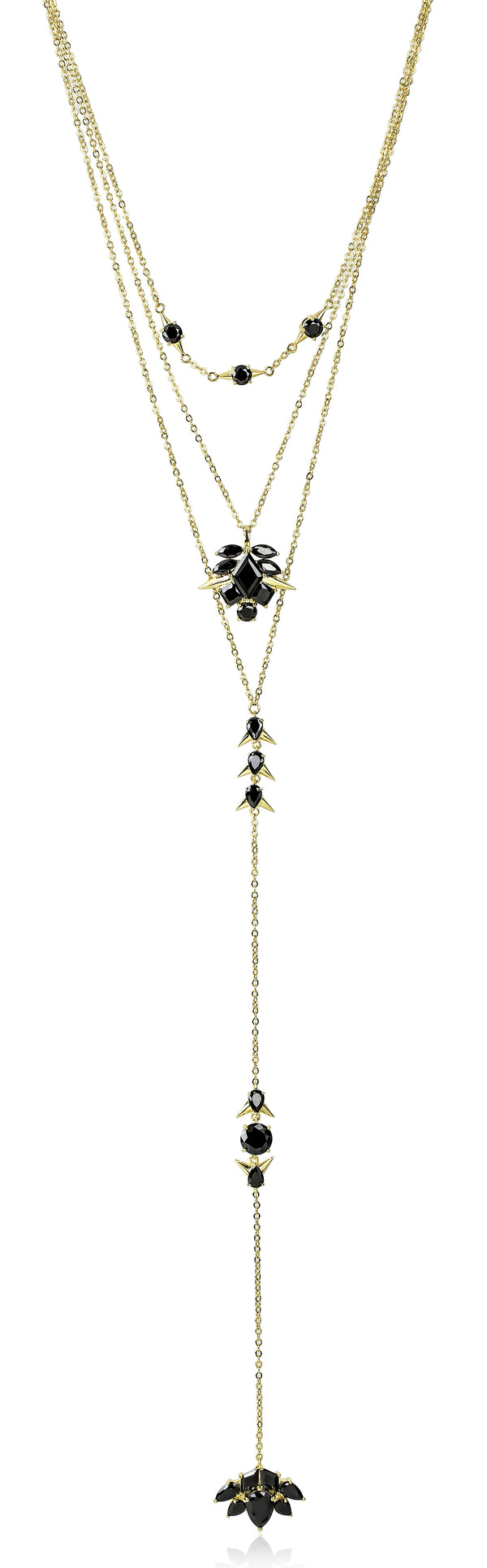 noir jewelry ICE COLD LAYERED NECKLACE