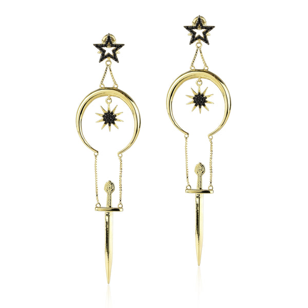 noir jewelry INTO THE MYTH EARRINGS