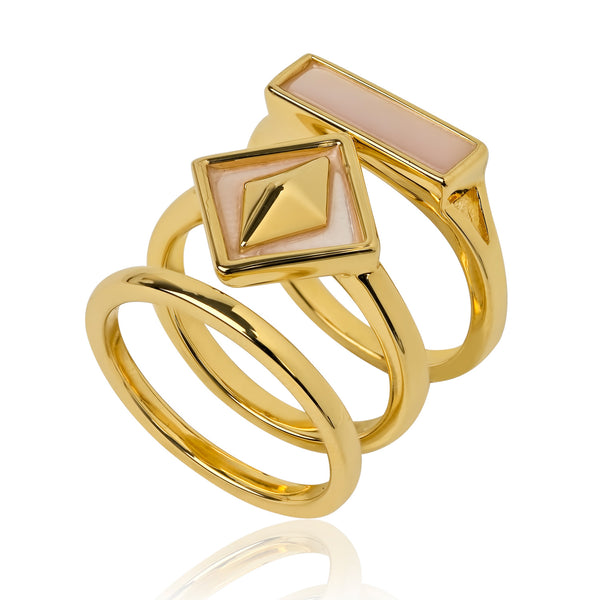 noir jewelry KALEIDOSCOPE RING SET