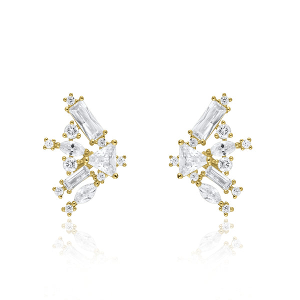 noir jewelry La Lueur Earrings-Gunmetal