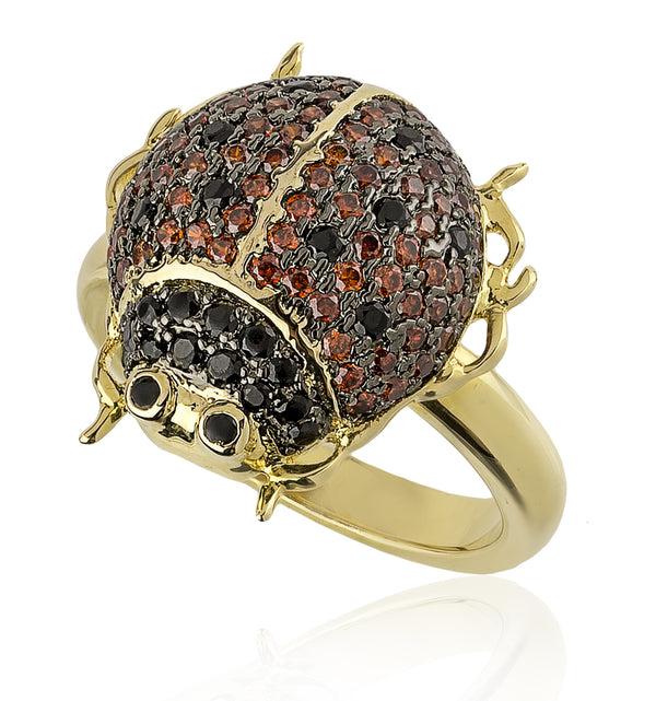 noir jewelry Ladybug Cocktail Ring - Size 7