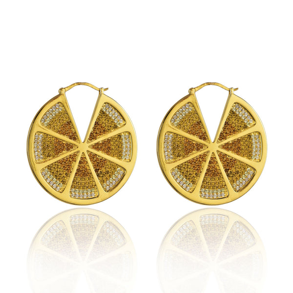 noir jewelry LEMON SLICE EARRINGS