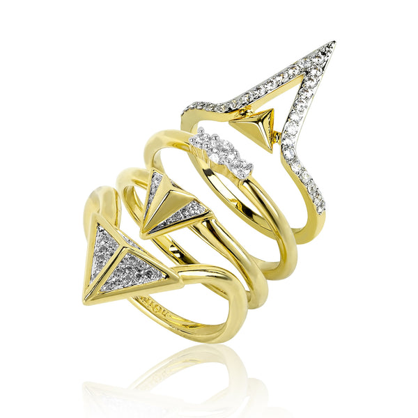 noir jewelry LOCKED UP RING SET