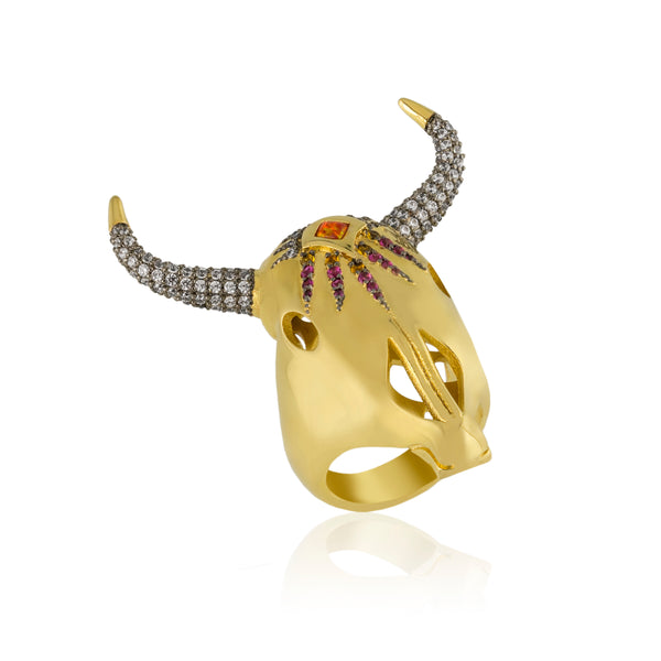 noir jewelry Longhorn Ring