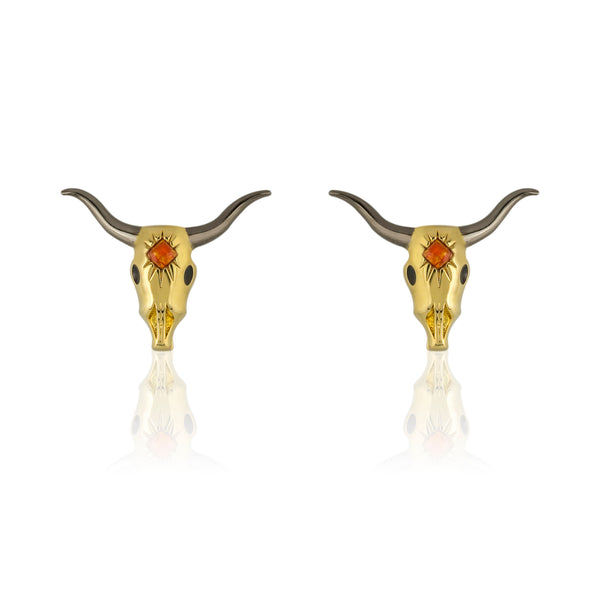 noir jewelry Longhorn Stud Earrings