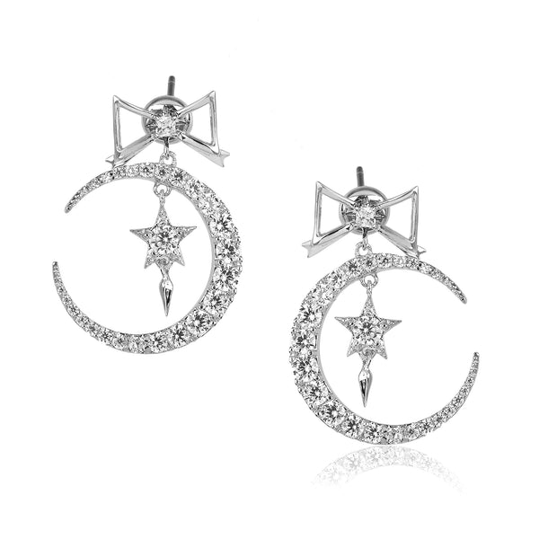 noir jewelry Lunar Earrings