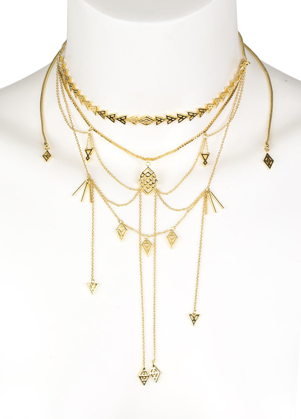 noir jewelry MAZE NECKLACE