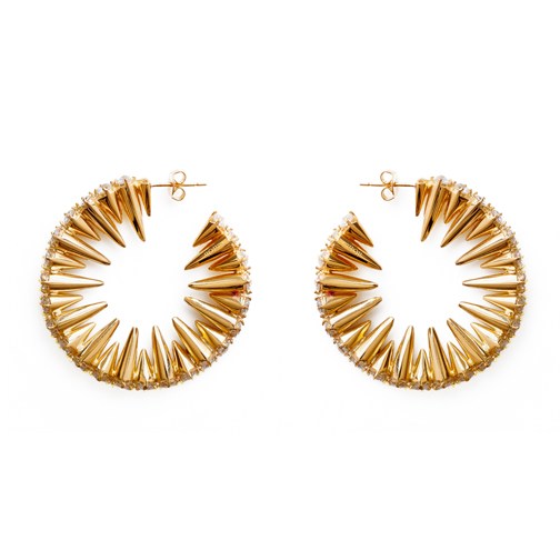 noir jewelry Mini Punk Hoop Earrings