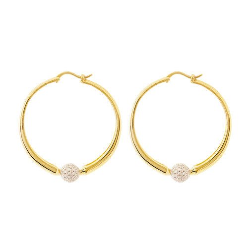 noir jewelry Monica Hoop Earrings