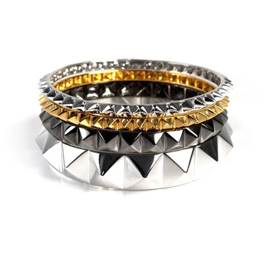 noir jewelry Multi Pyramid Bracelet Set