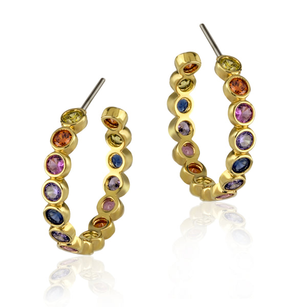 noir jewelry Norte Small Hoop Earrings