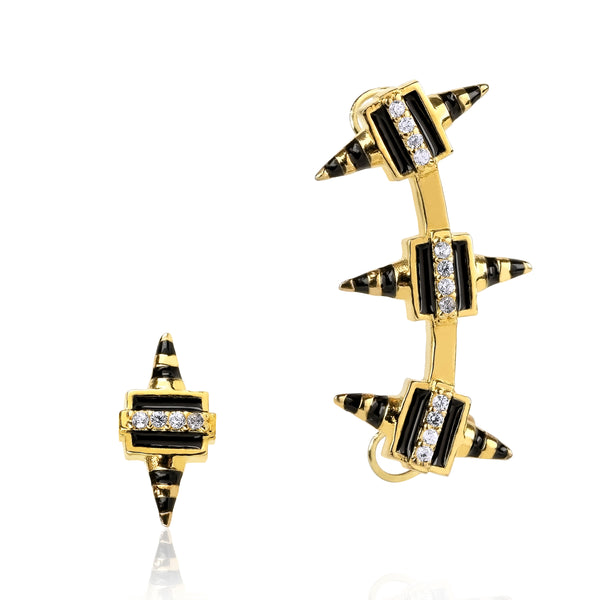 noir jewelry Odd HIve Earrings