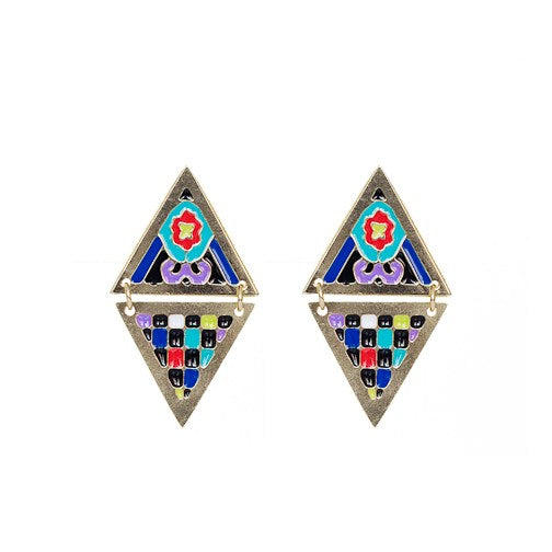 noir jewelry Ofelia Enamel Earrings