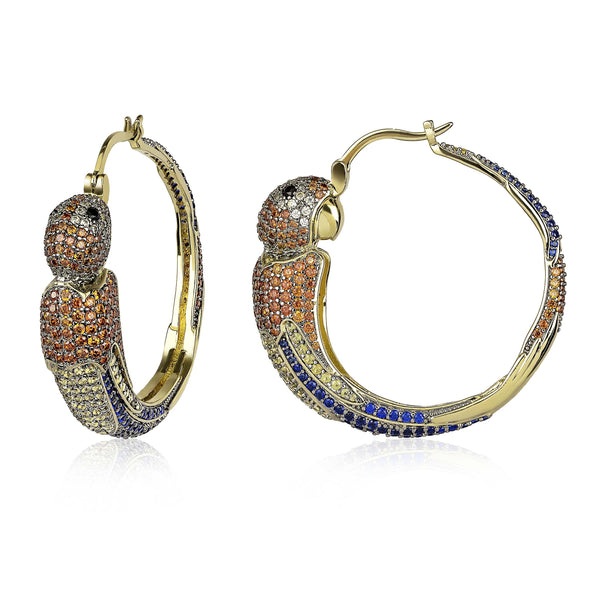 noir jewelry Parrot Hoops