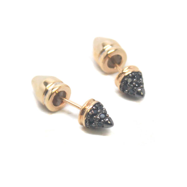 noir jewelry Pave Mini Spike Post Stud Earrings