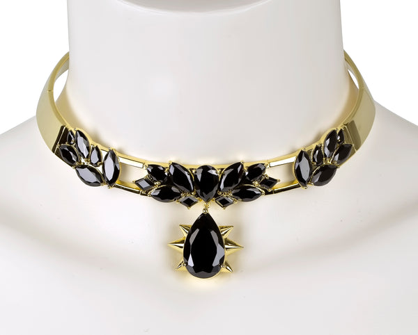 noir jewelry PIERCED CHOKER NECKLACE