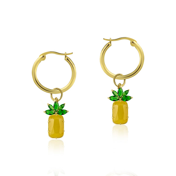 noir jewelry Pineapple Huggies