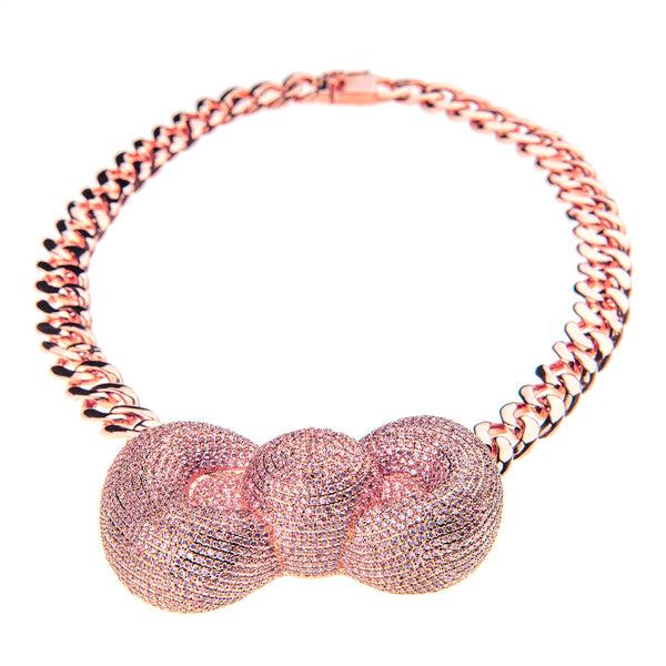 noir jewelry Pink Bow Hello Kitty Necklace