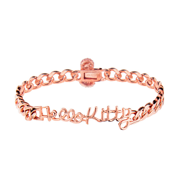 noir jewelry Pink Hello Kitty Logo Bracelet