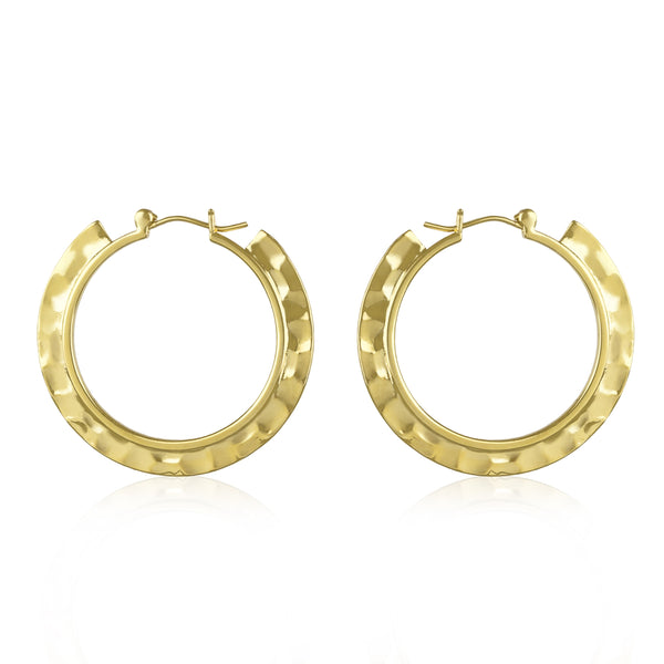 noir jewelry Plate Hoop Earrings