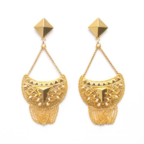 noir jewelry Puja Drop Stud Earrings