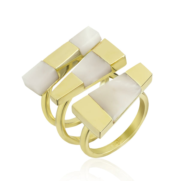 noir jewelry Radiancy Ring Stack-8