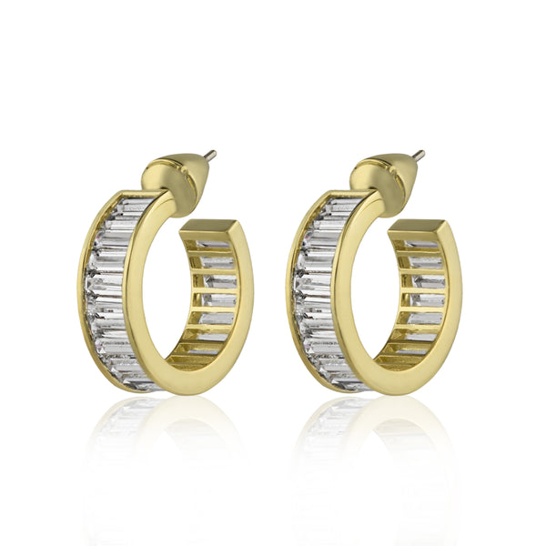 noir jewelry Rangées Small Hoop Earrings-Gunmetal