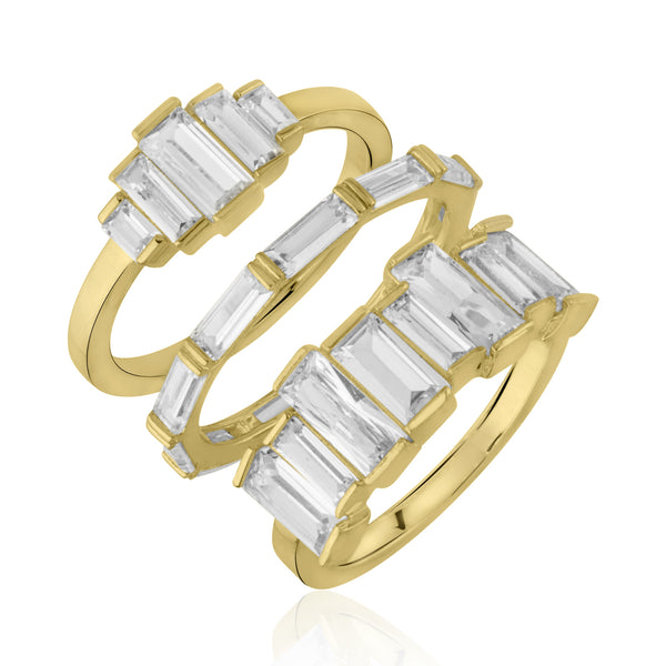 noir jewelry Rangées Stackable Ring Set-8