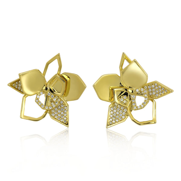 noir jewelry Rare Flower Earrings