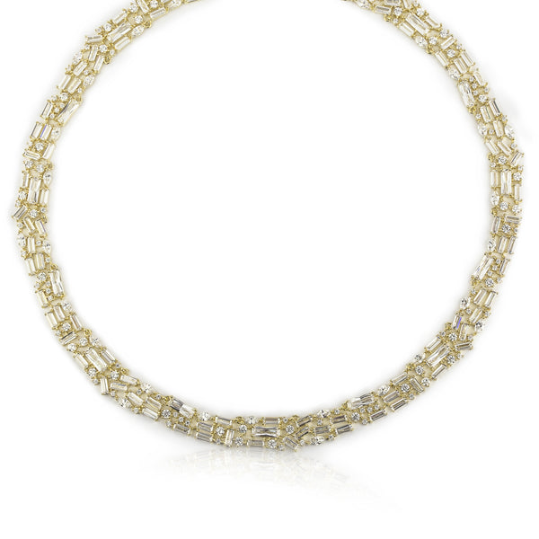 noir jewelry Récolter Necklace-Rhodium