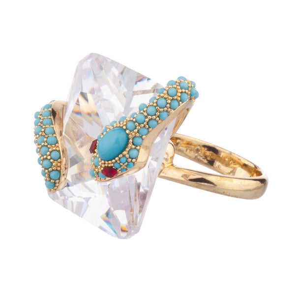 noir jewelry Resting Snake Ring