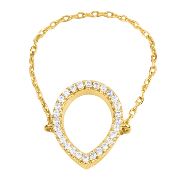 noir jewelry Russo Pear Ring